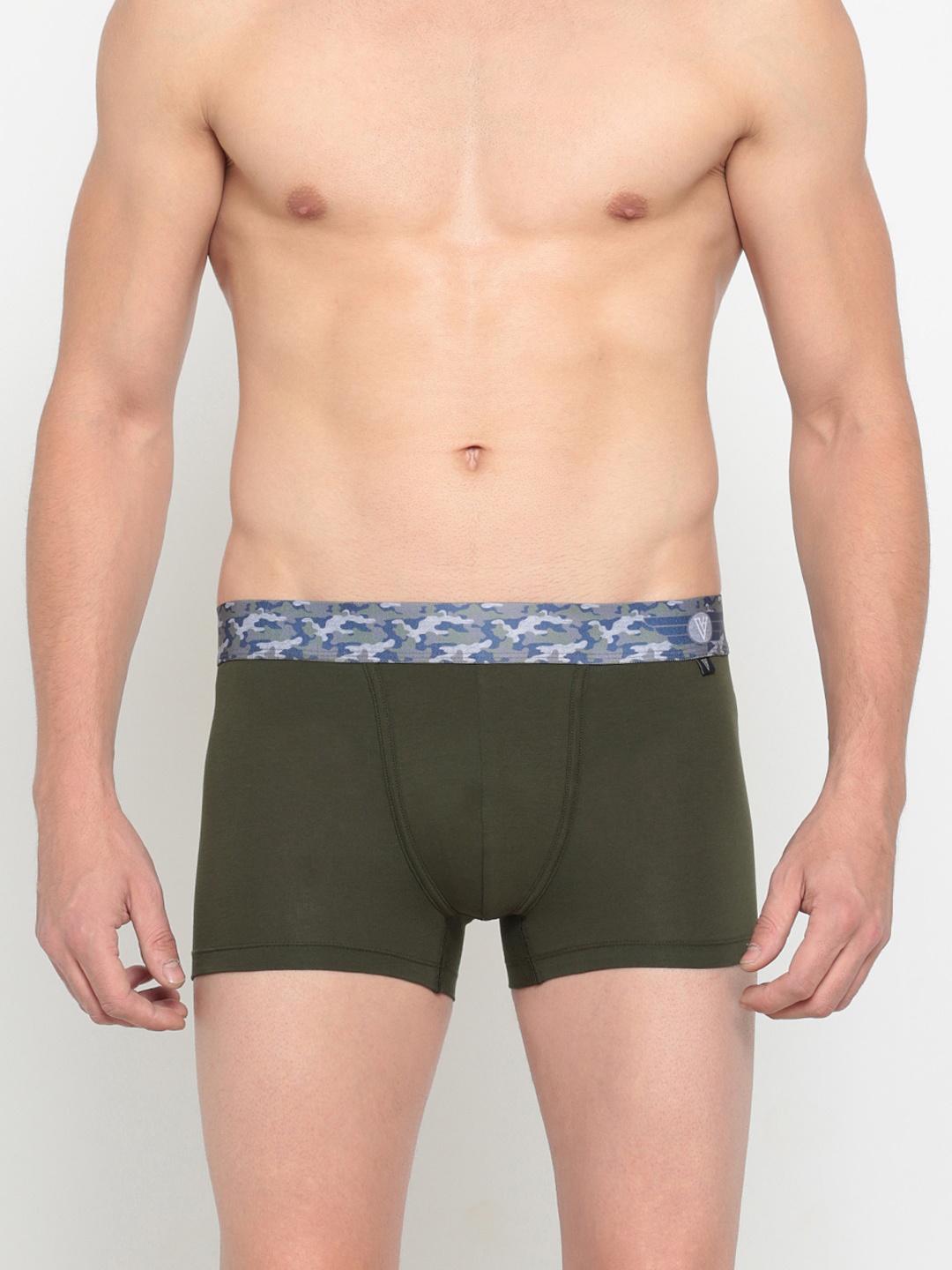 

Van Heusen Men Colour Fresh Digitally Printed Waistband Trunks 30049, Olive