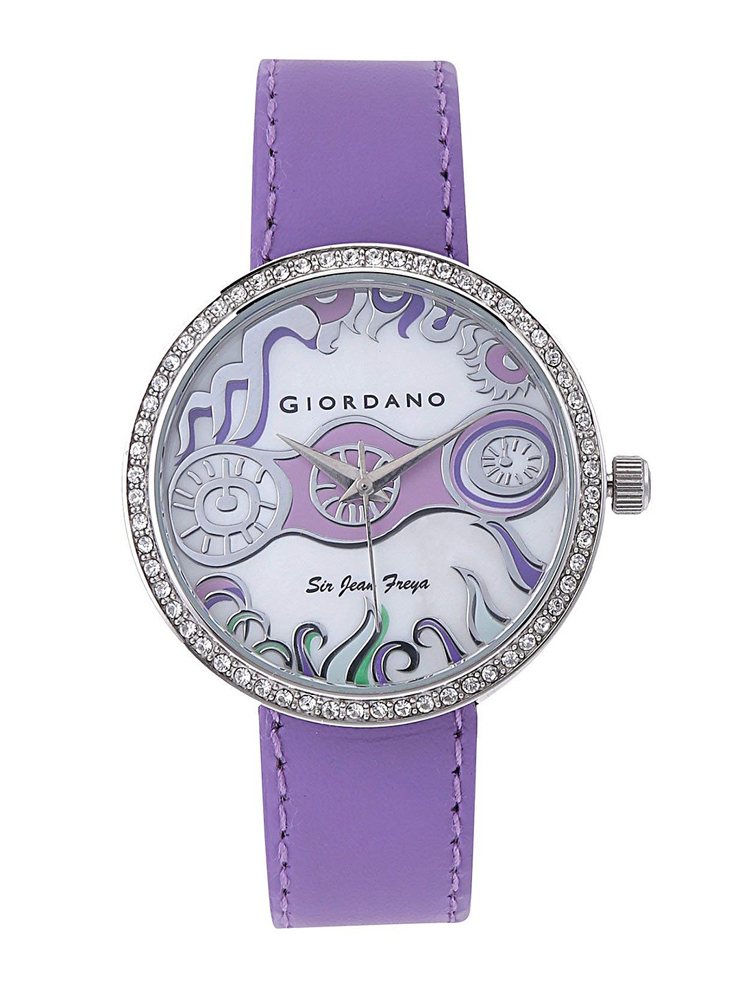 

GIORDANO Women Silver-Toned & Purple Analogue Watch 2583-04X