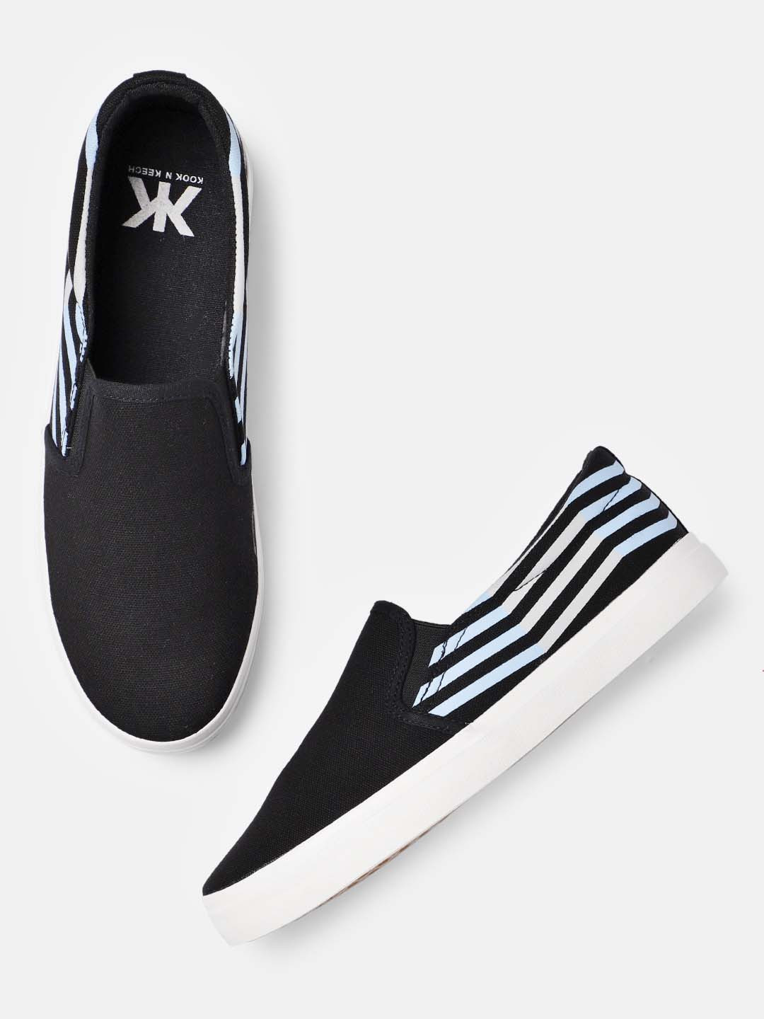 

Kook N Keech Men Black Slip-On Sneakers