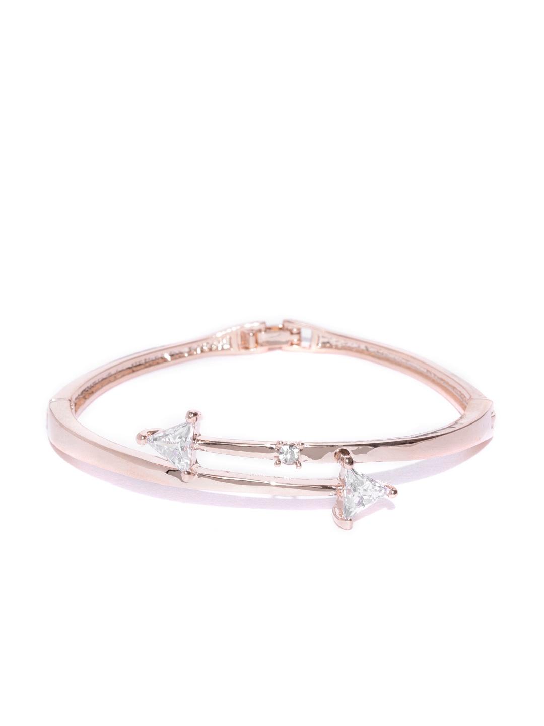

Jewels Galaxy Rose Gold-Plated Handcrafted Bangle-Style Bracelet