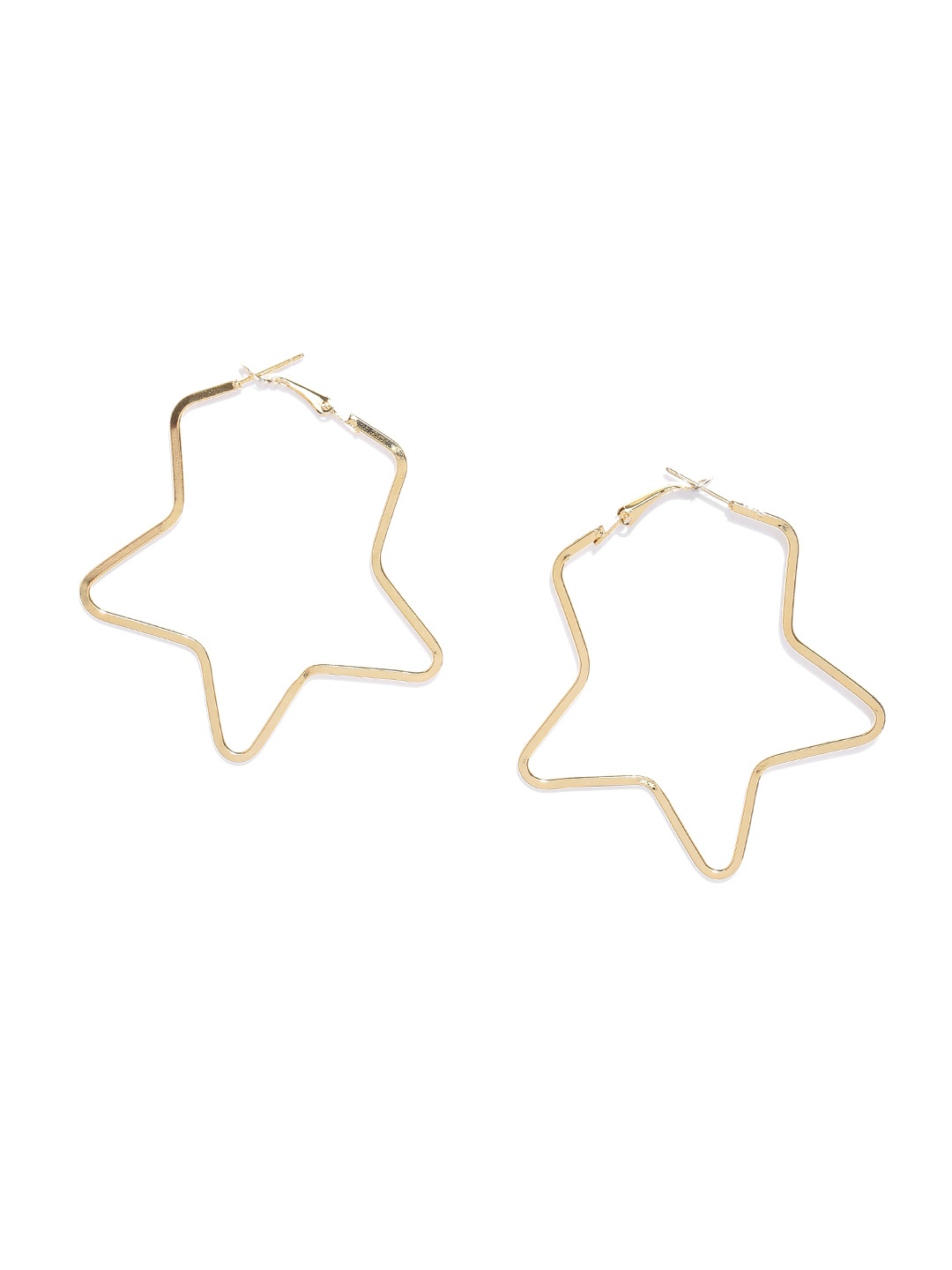 

Jewels Galaxy Gold-Plated Handcrafted Star Shaped Drop Earrings