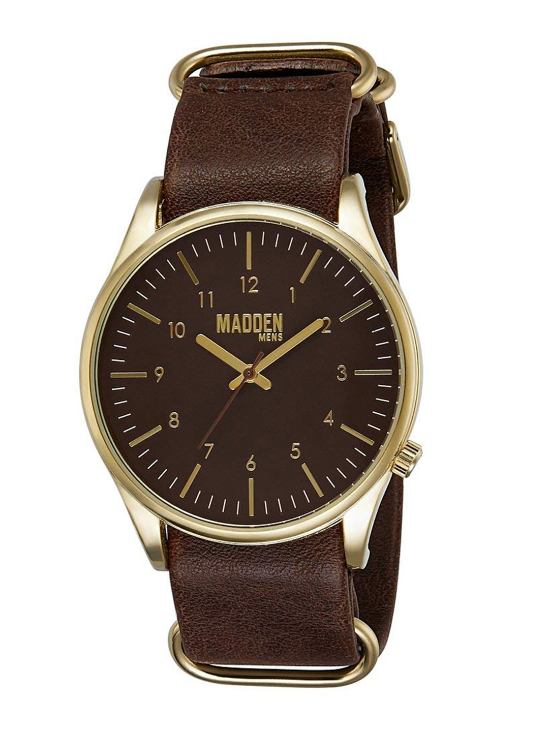 

Steve Madden Men Gold-Toned & Brown Analogue Watch SMMS002G