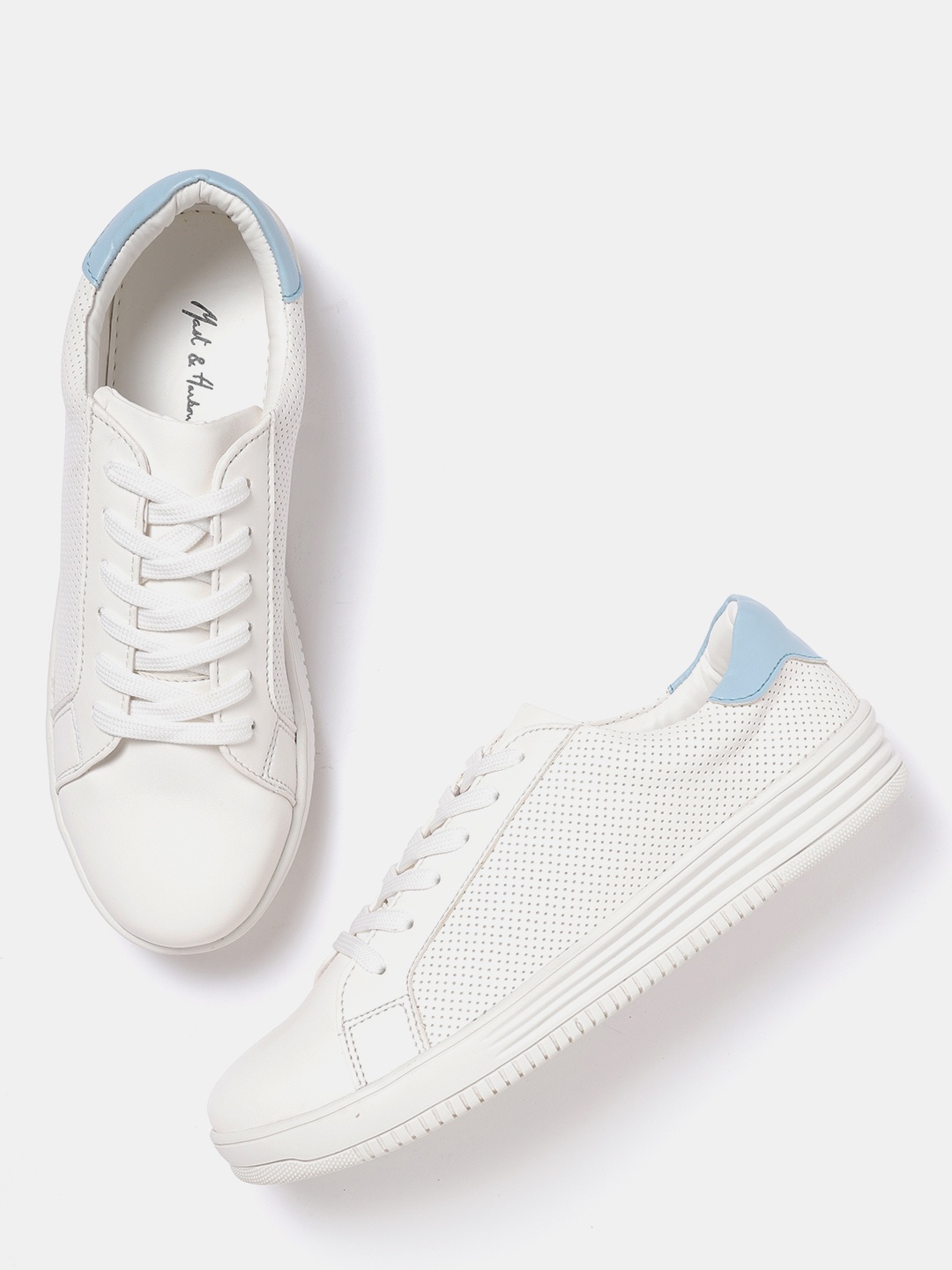 

Mast & Harbour Women White Perforated Sneakers