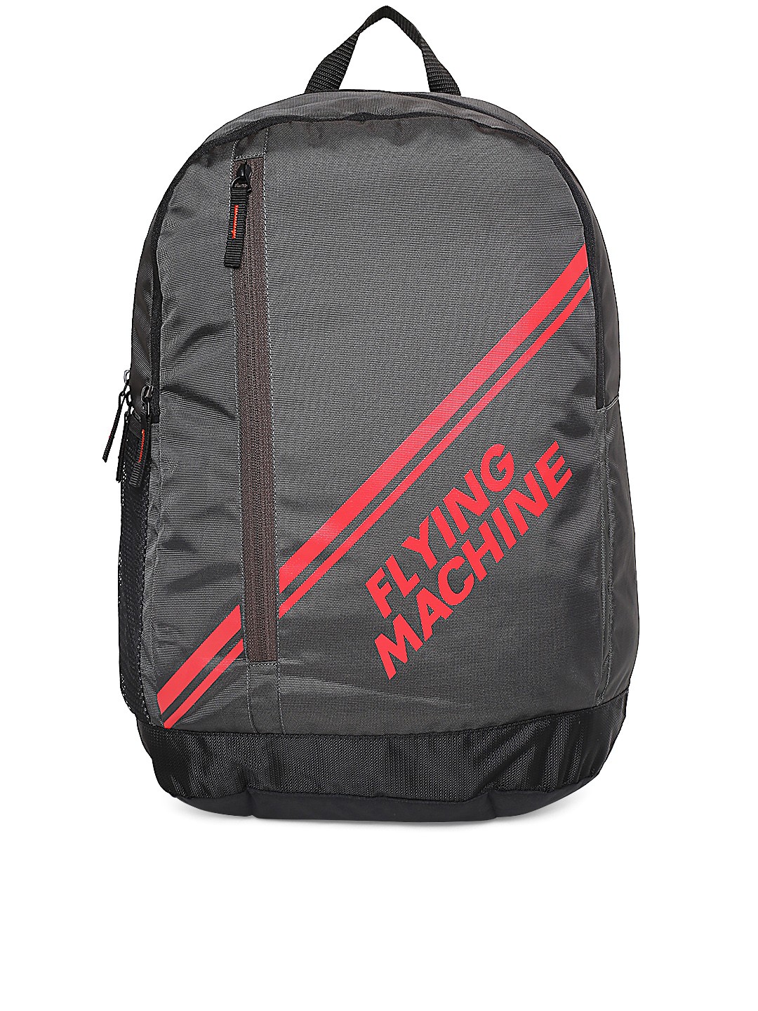 

Flying Machine Unisex Grey Brand Logo Print Laptop Backpack