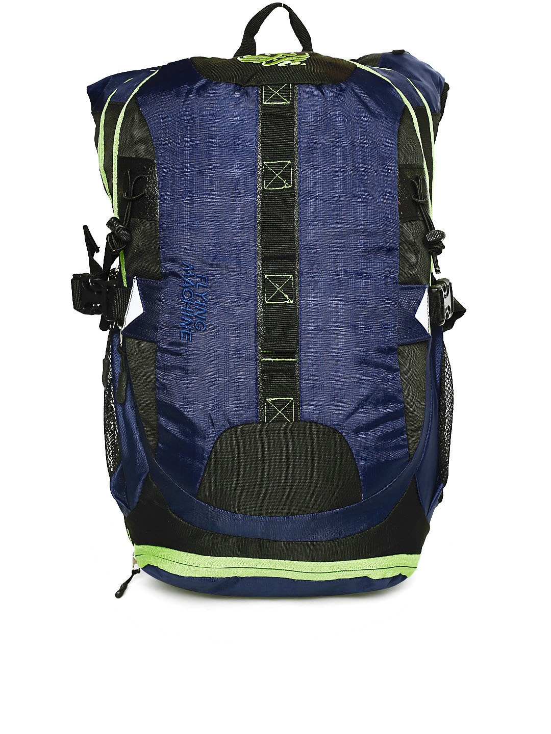 

Flying Machine Unisex Navy Blue & Black Solid Laptop Backpack