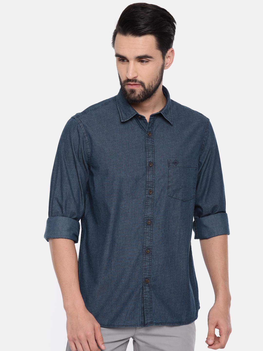 

Arrow Sport Men Blue Slim Fit Solid Denim Shirt