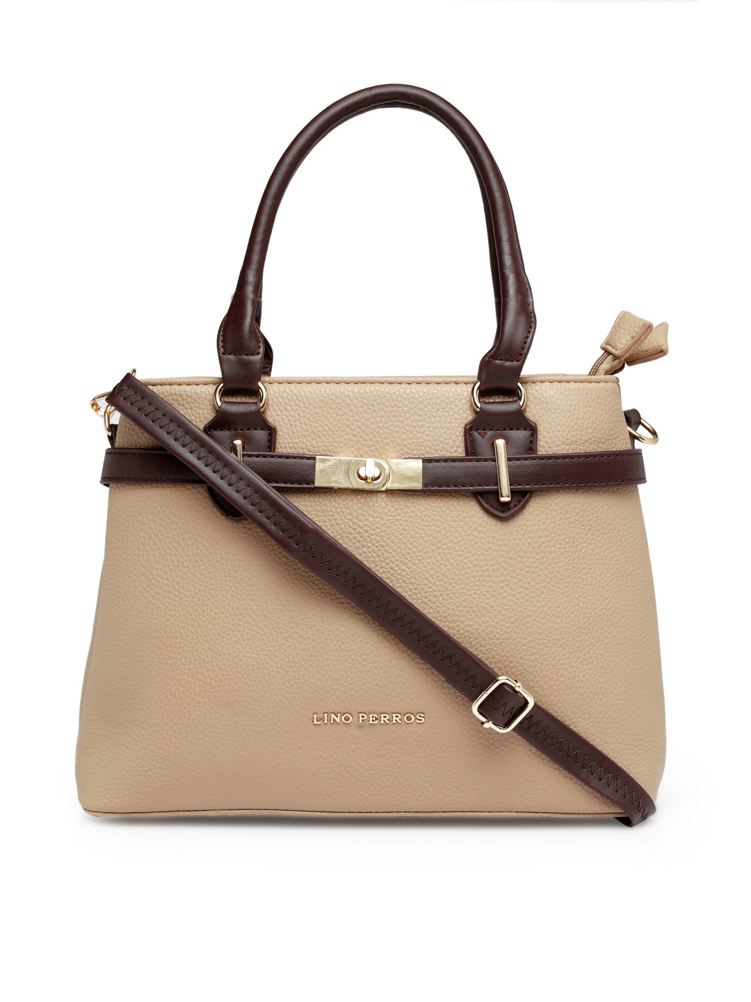 

Lisa Hayden for Lino Perros Beige Solid Handheld Bag