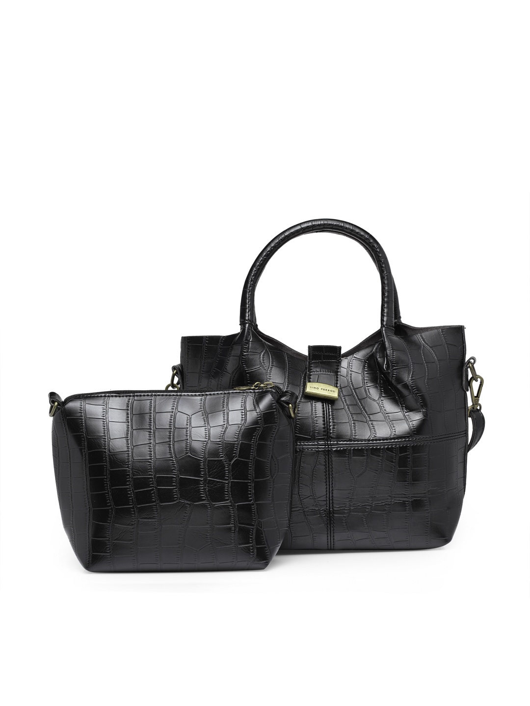 

Lisa Hayden for Lino Perros Black Textured Handheld Bag