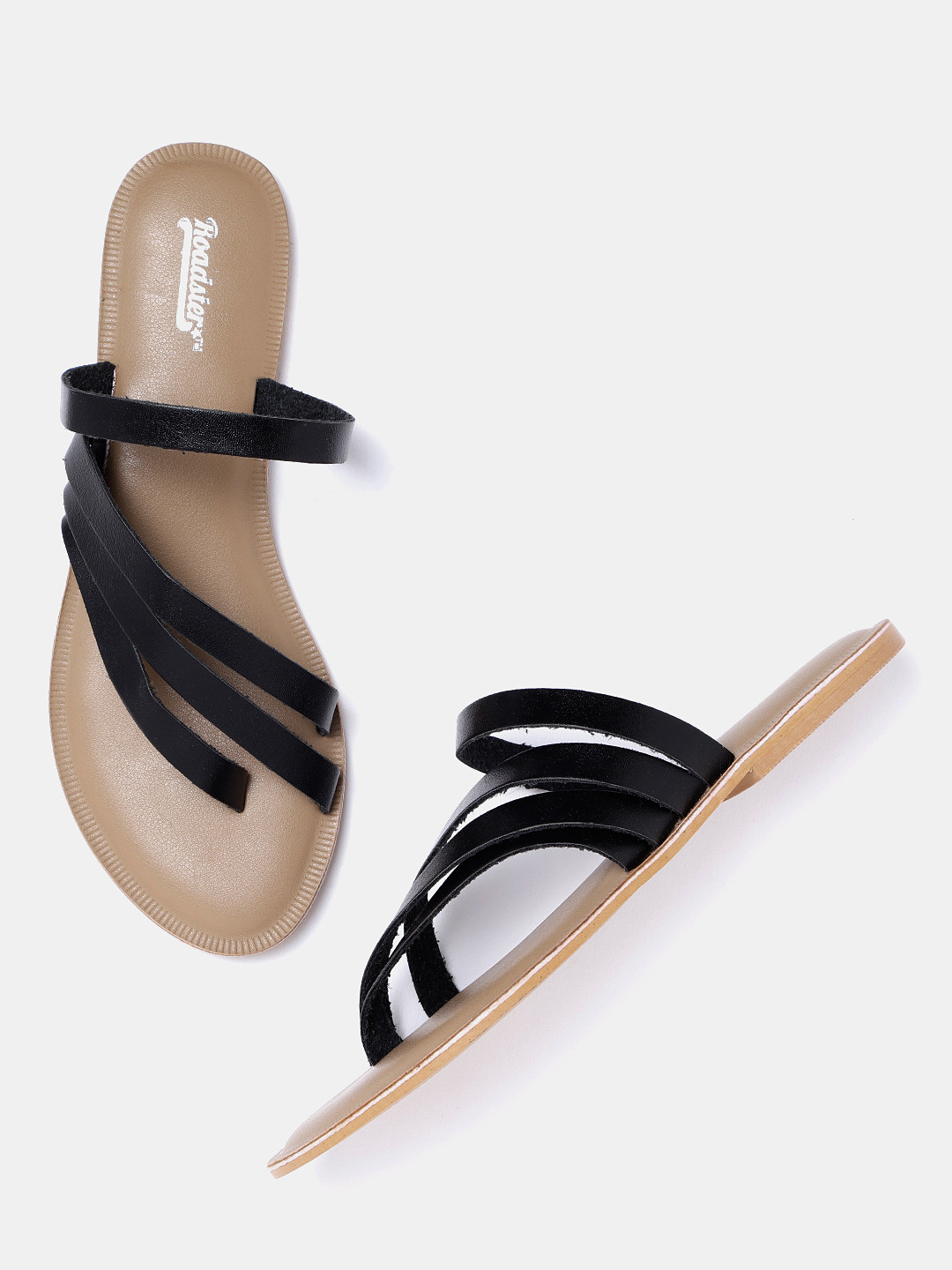 

Roadster Women Black Solid One Toe Flats