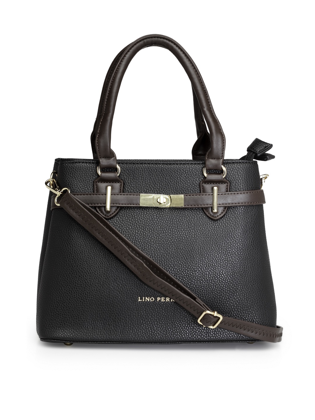 

Lisa Haydon for Lino Perros Black Solid Handheld Bag with Sling Strap