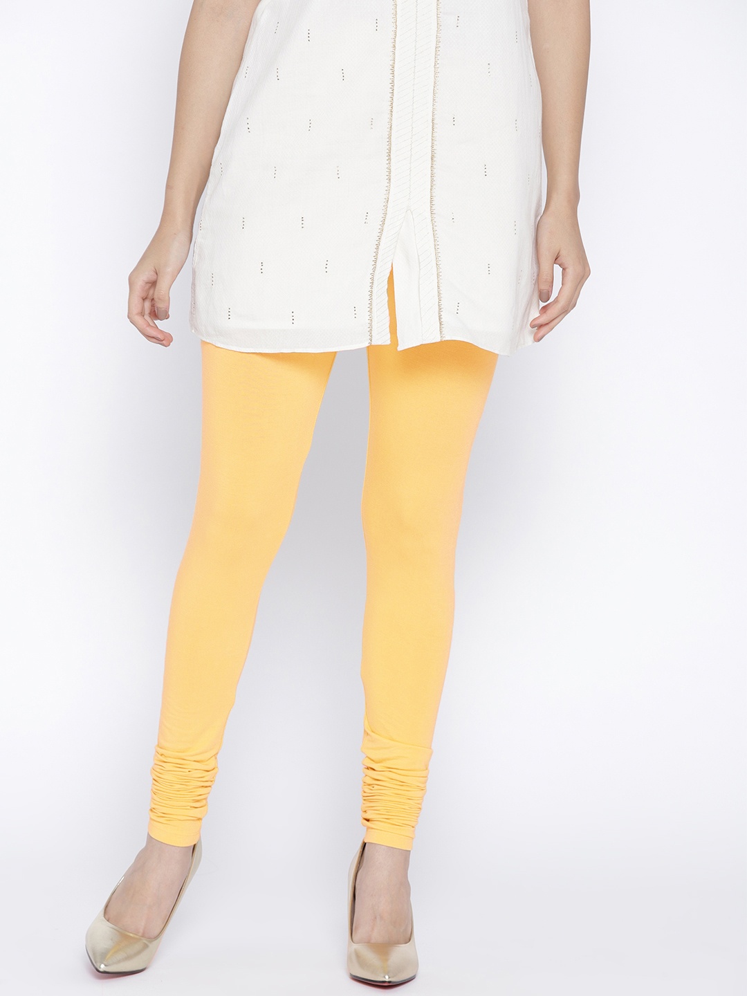 

AURELIA Yellow Churidar Leggings