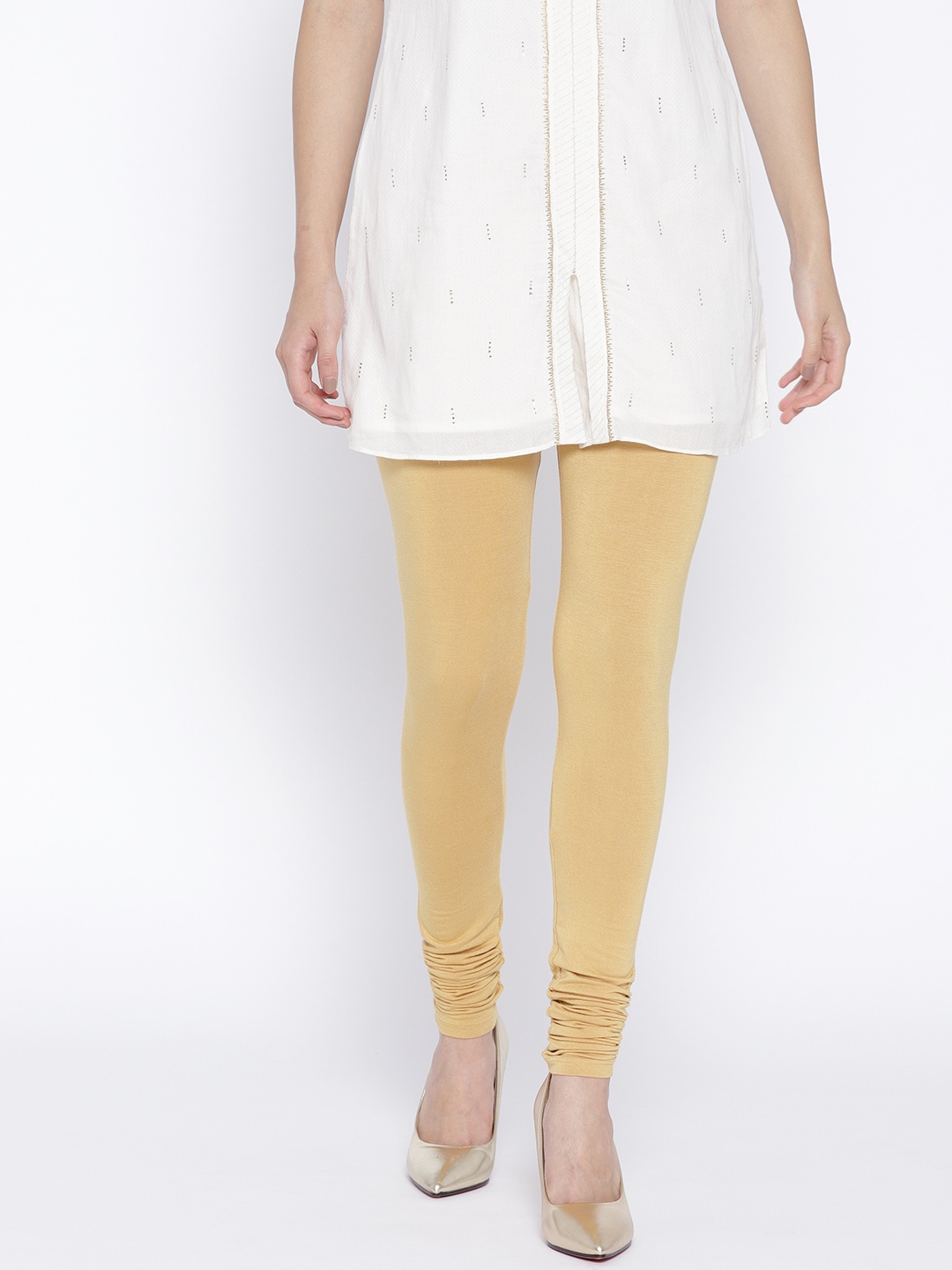 

AURELIA Beige Churidar Leggings