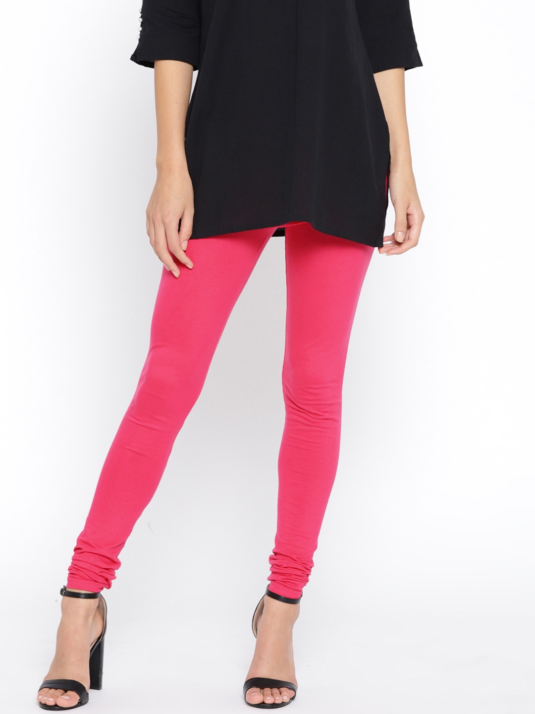 

AURELIA Women Pink Solid Churidar