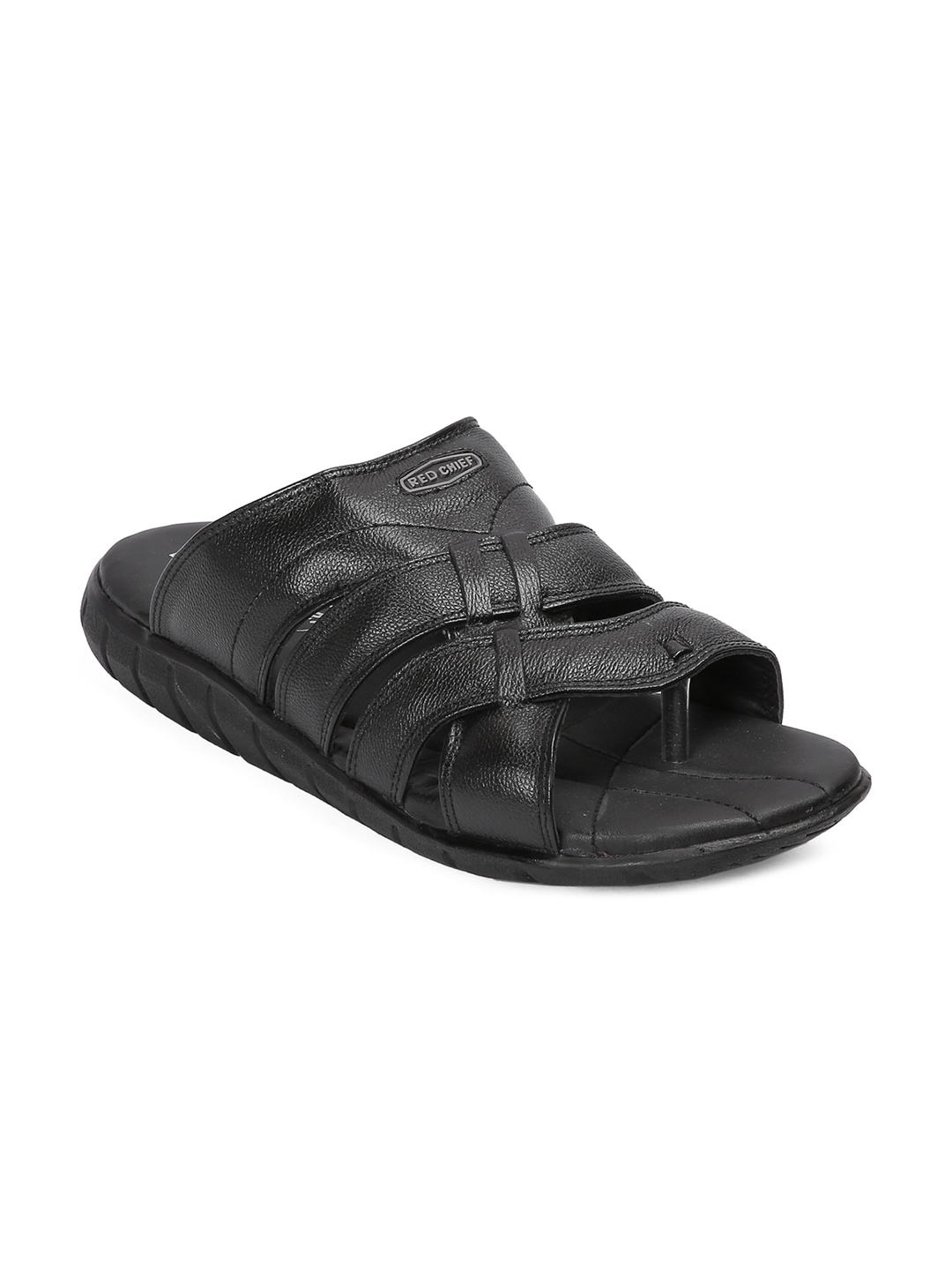 

Red Chief Men Black Comfort Sandals