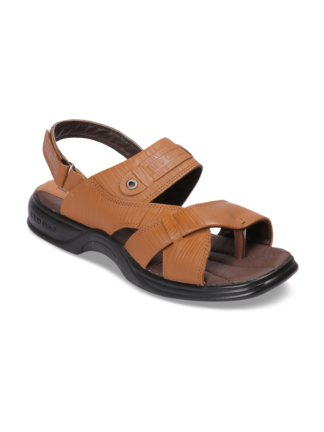 

Red Chief Men Tan Leather Comfort Sandals