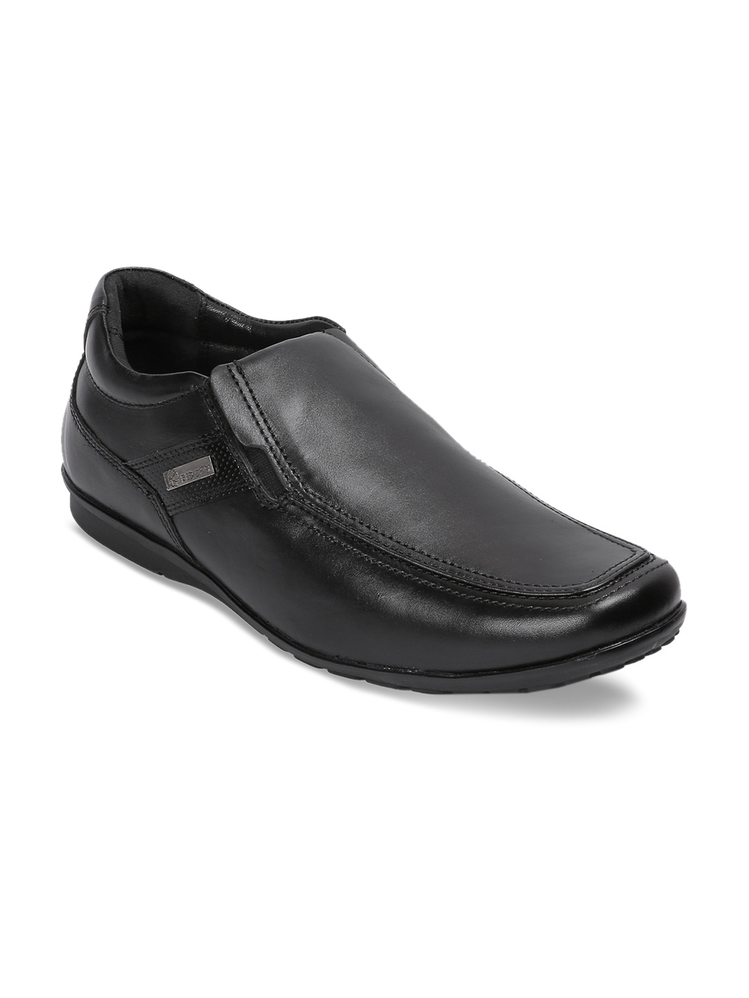

Red Chief Men Black Leather Formal Slip-On Shoes