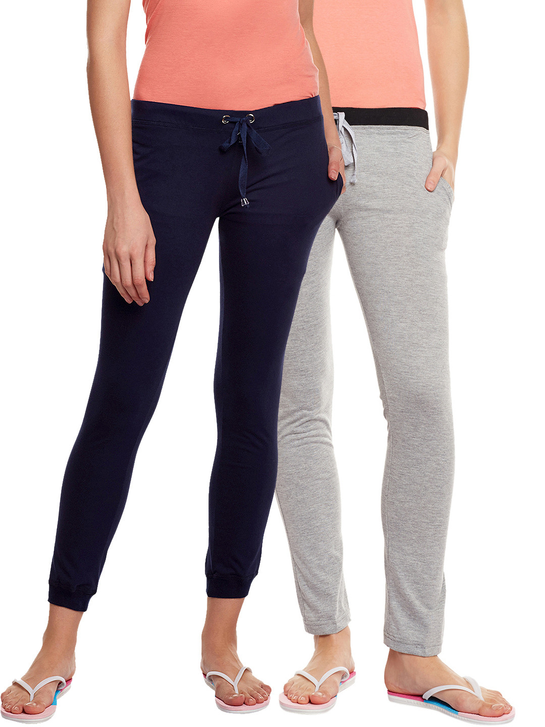 

VIMAL JONNEY Women Pack of 2 Lounge Pants F6MLNG-F4NAVY, Grey