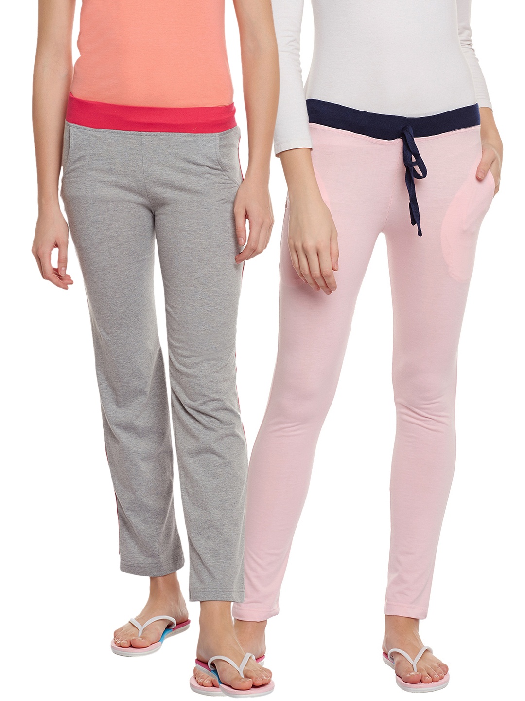 

VIMAL JONNEY Women Pack of 2 Lounge Pants F6PINK-F3MLNG-02, Pink