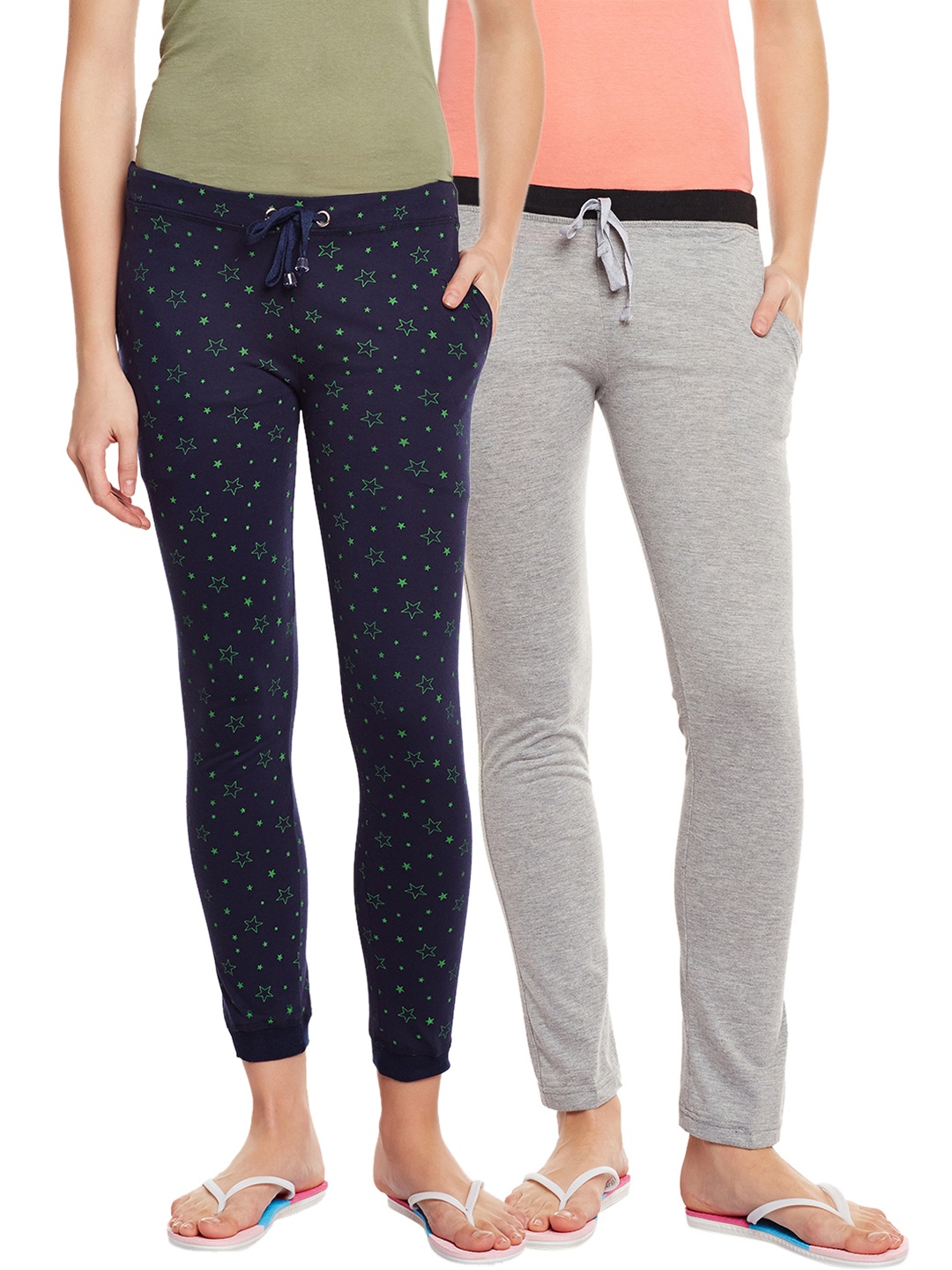 

VIMAL JONNEY Women Pack of 2 Lounge Pants F6MLNG-F4PRTN, Grey