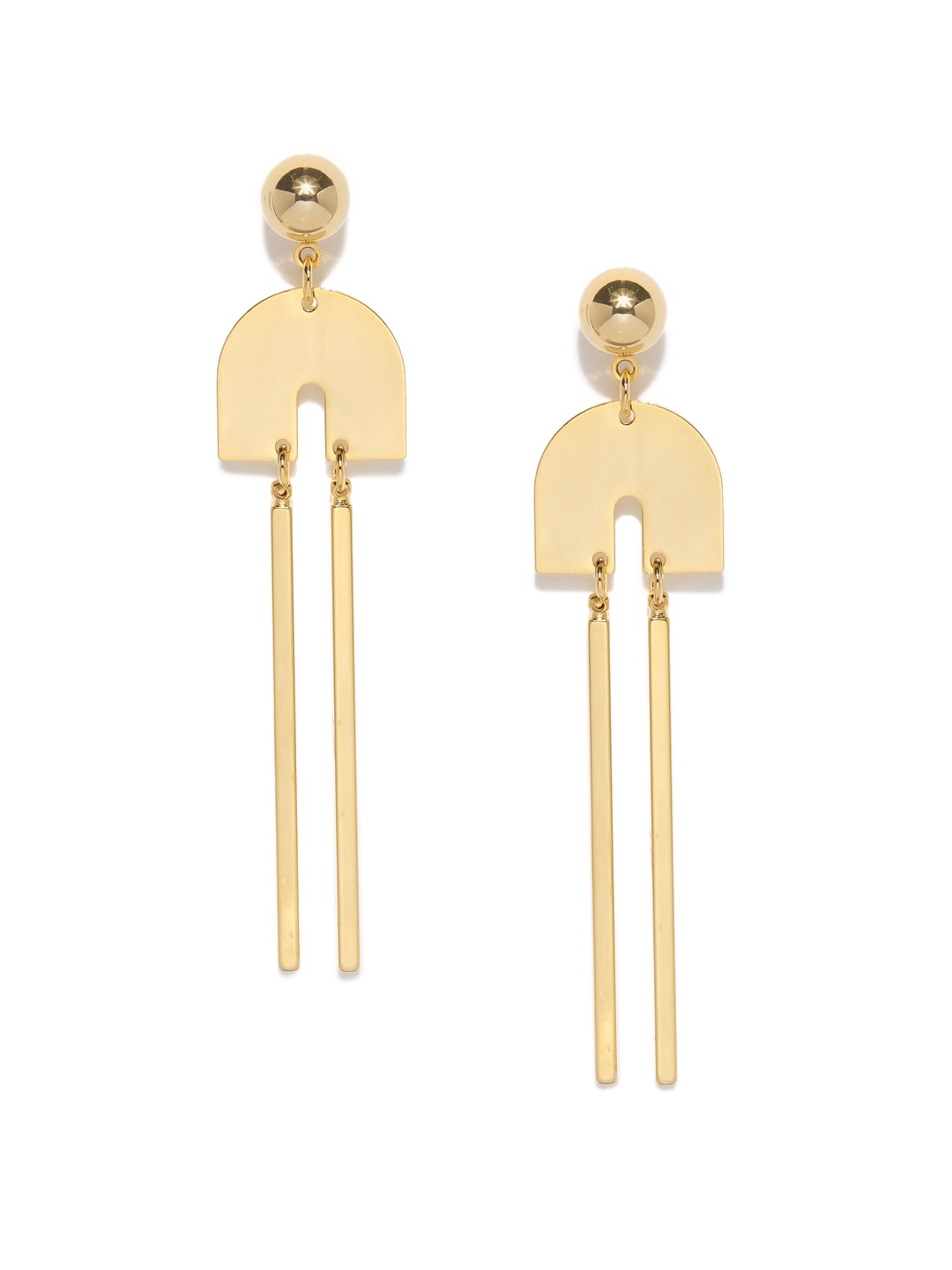 

E2O Gold-Toned Contemporary Drop Earrings