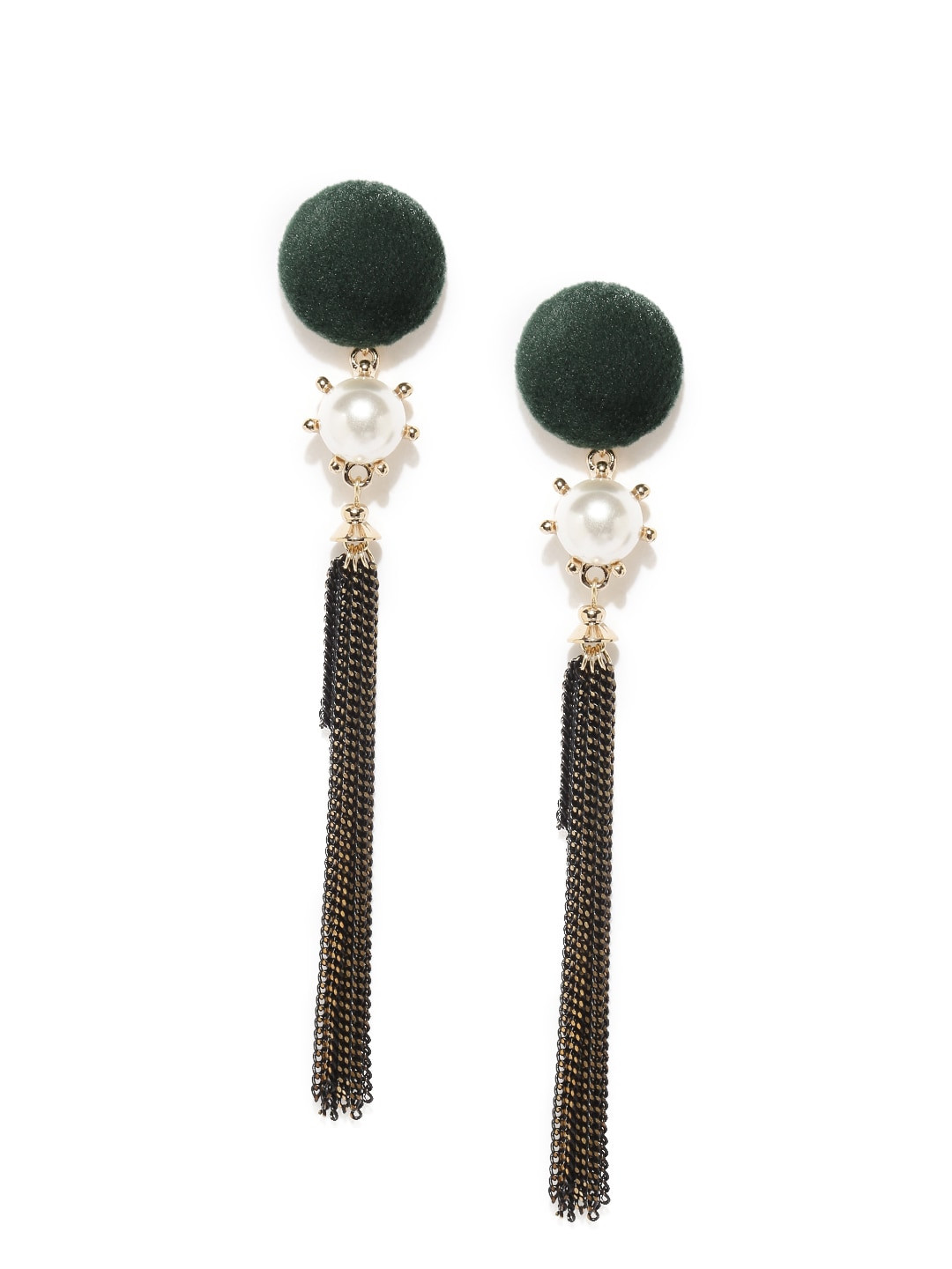 

E2O Green & Black Contemporary Drop Earrings