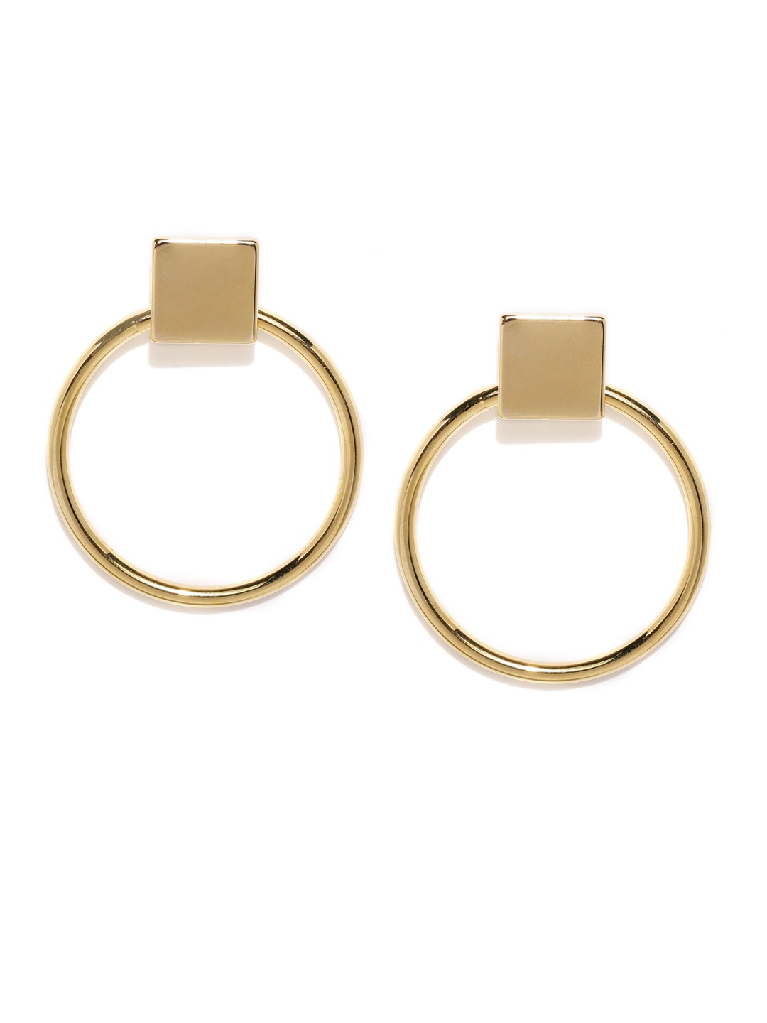 

E2O Gold-Toned Circular Drop Earrings