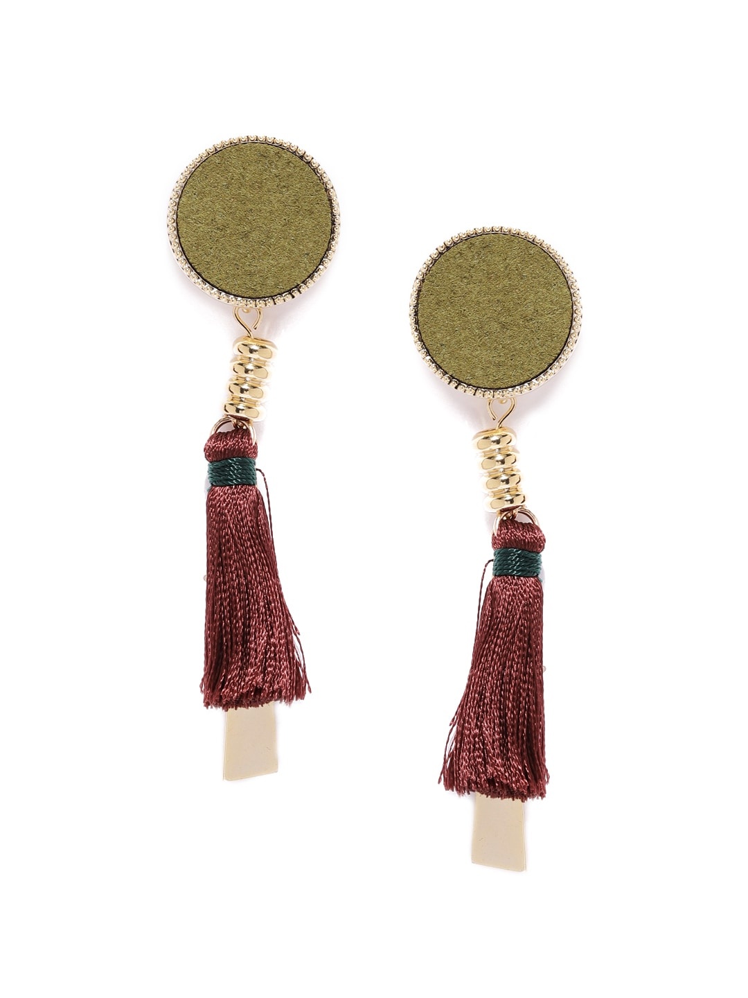 

E2O Green & Brown Contemporary Drop Earrings