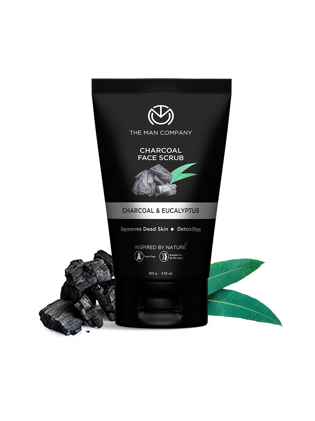 

THE MAN COMPANY Lemongrass & Eucalyptus Charcoal Face Scrub 100 g, Black