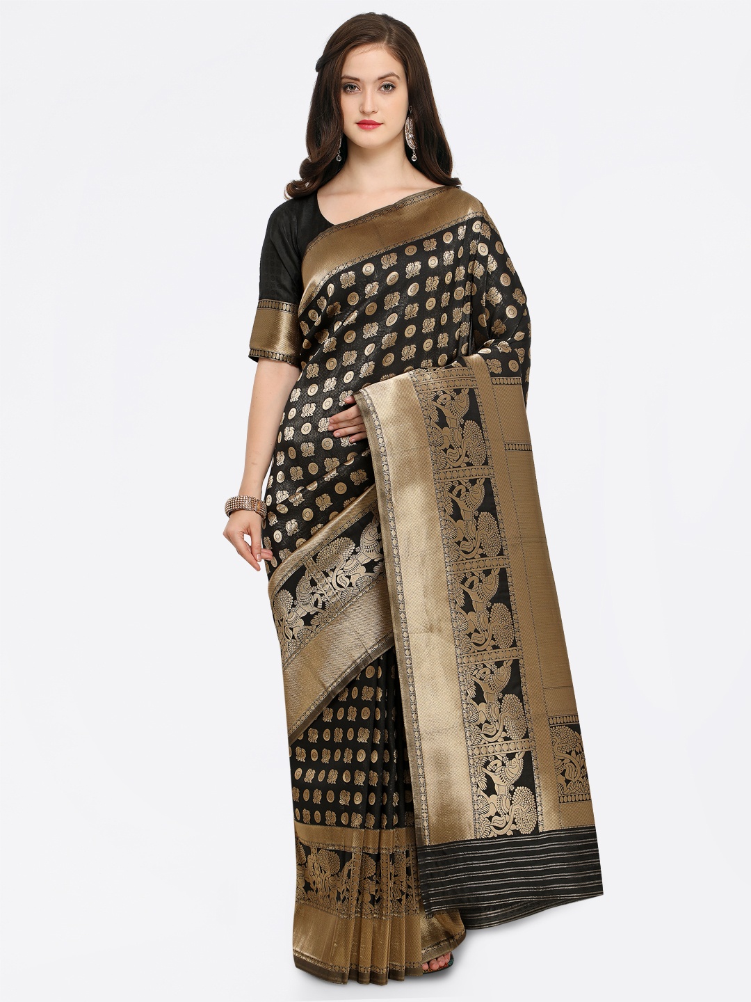 

Shaily Black Woven Design Banarasi Saree