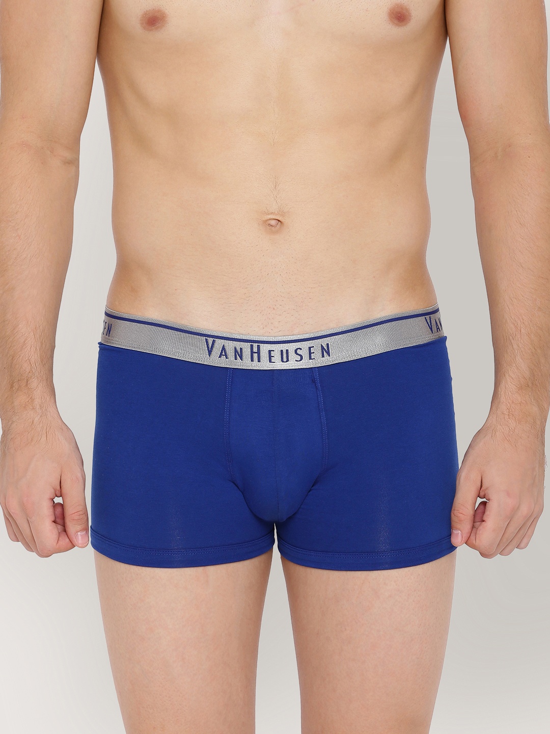 

Van Heusen Men Solid Antibacterial Colour Fresh Trunks, Blue