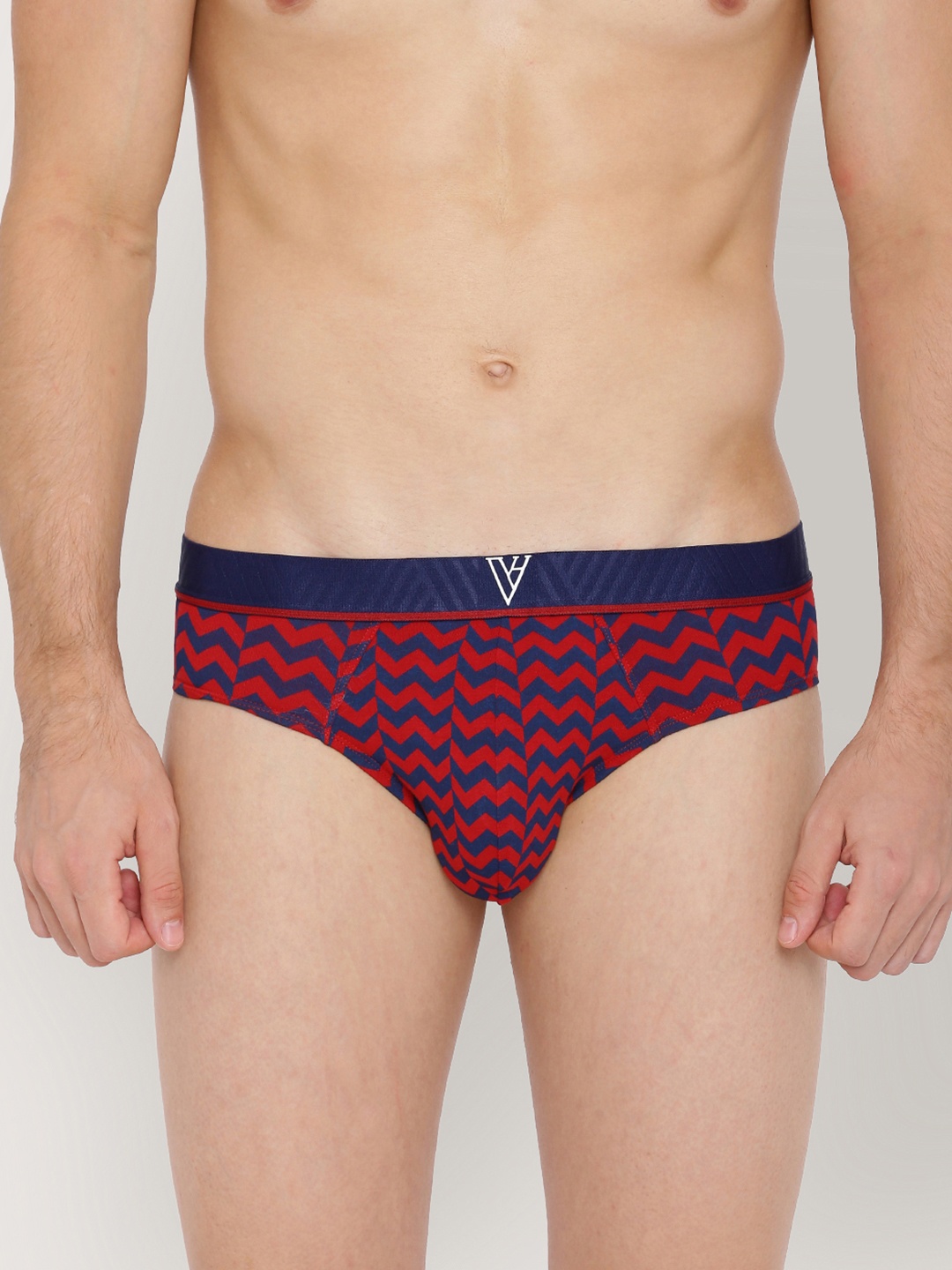 

Van Heusen Men Allover Print 4 Way Stretch Ultra Soft Brief 230004, Navy blue