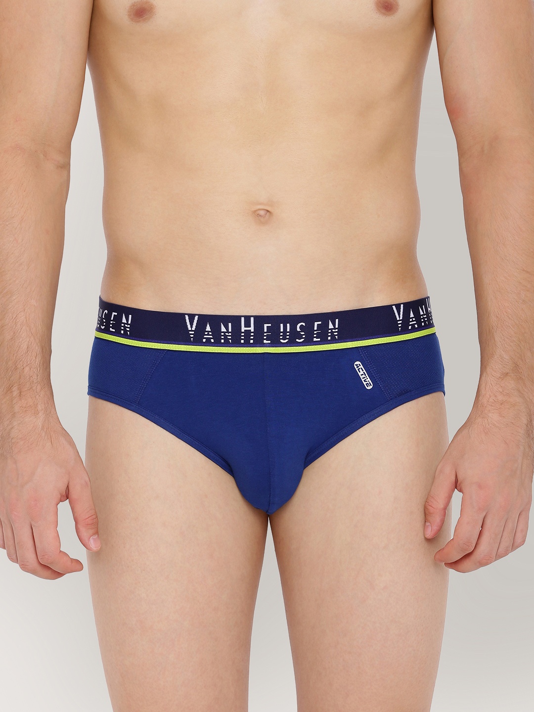 

Van Heusen Men Swift Dry Breathable Mesh Panel Briefs, Navy blue