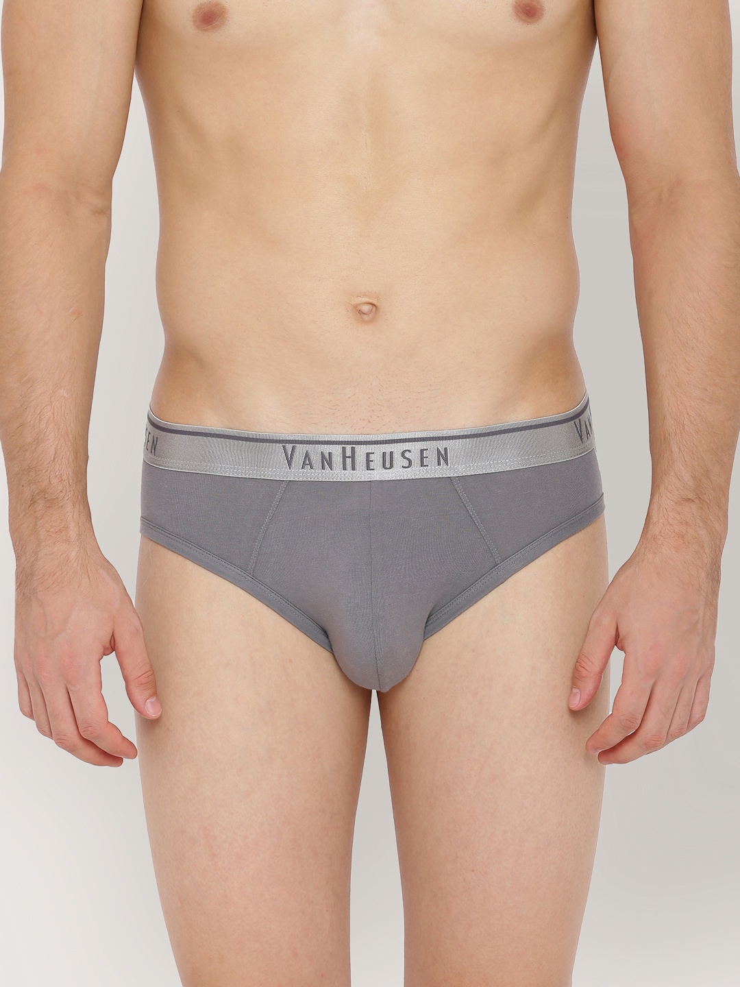 

Van Heusen Men Solid Anti Bacterial Colour Fresh Brief, Grey