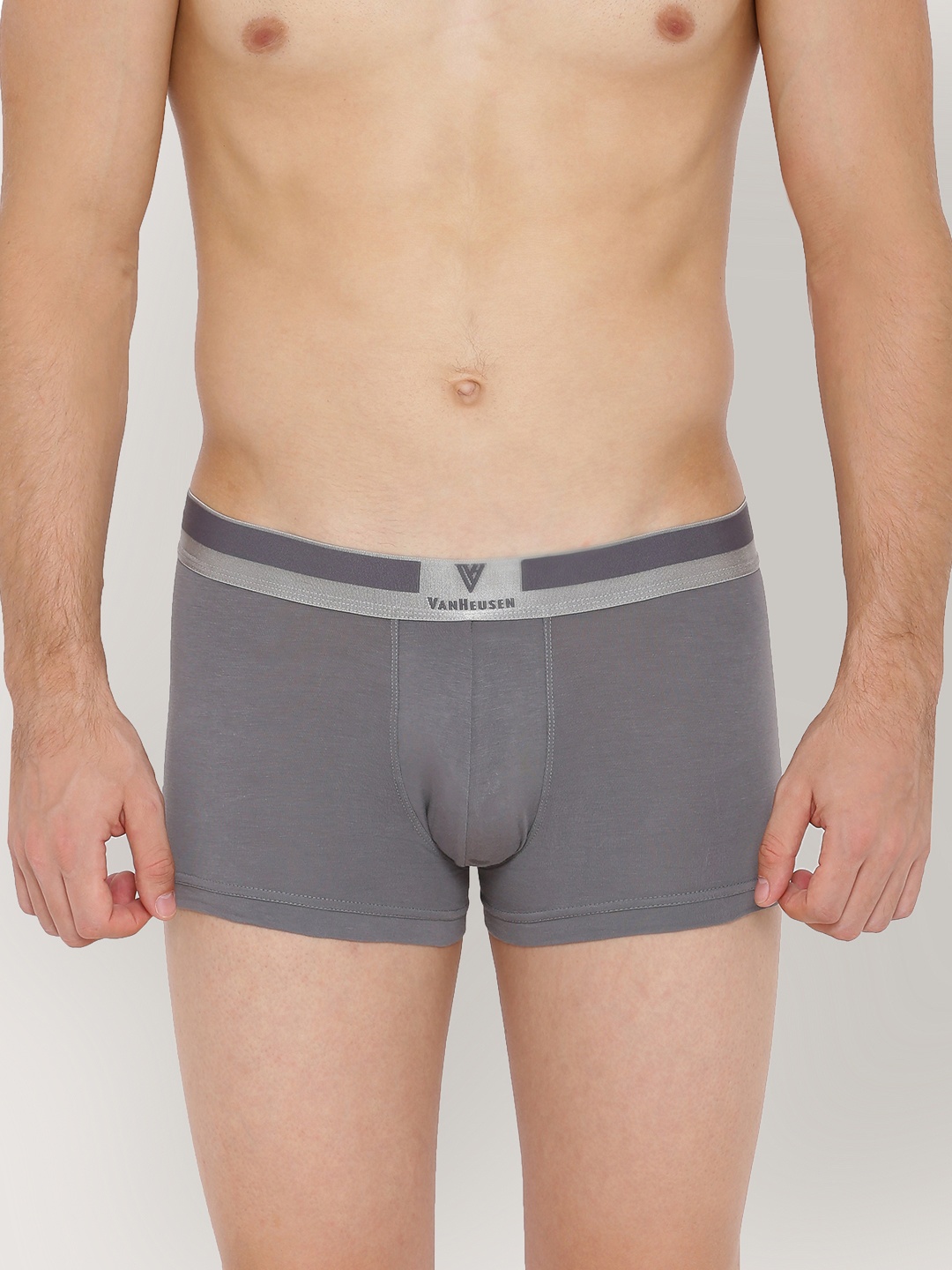 

Van Heusen Men Colour Fresh No Ride Up Trunks, Grey