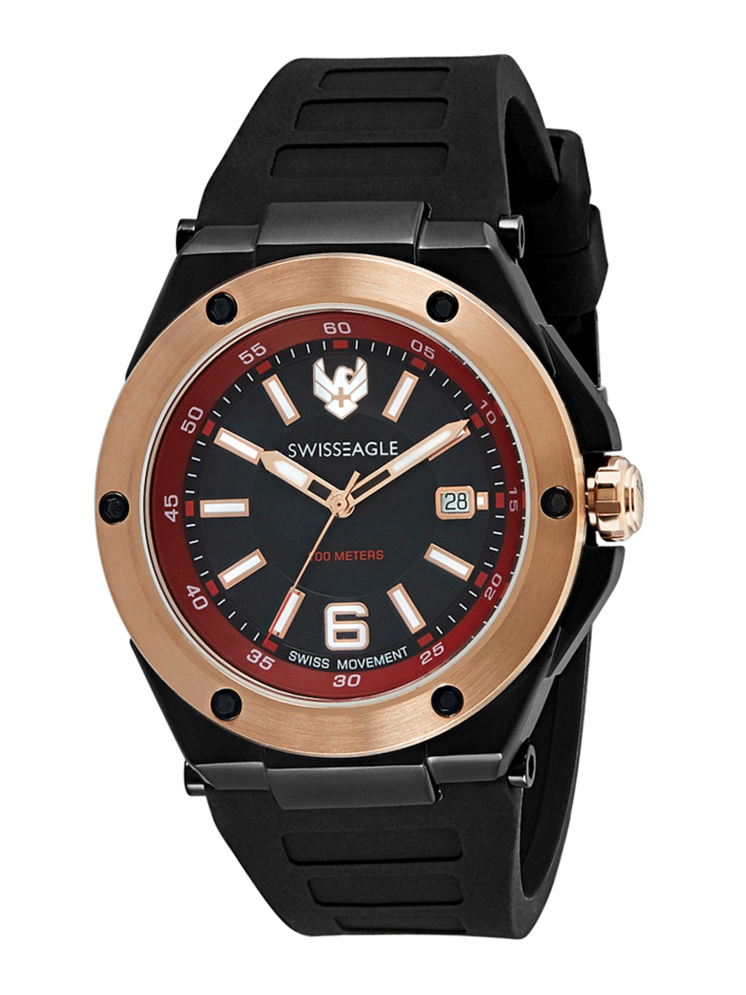 

Swiss Eagle Men Black Analogue Watch SE-9139-03