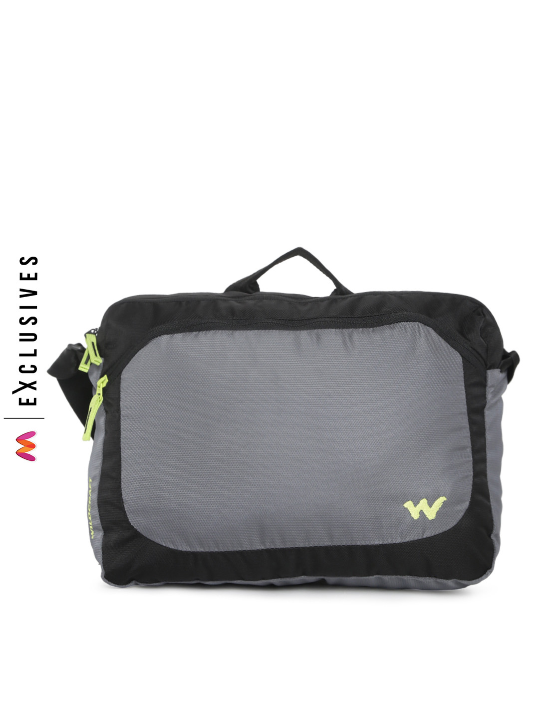 

Wildcraft Unisex Black & Grey Colourblocked Courier 2 Messenger Bag