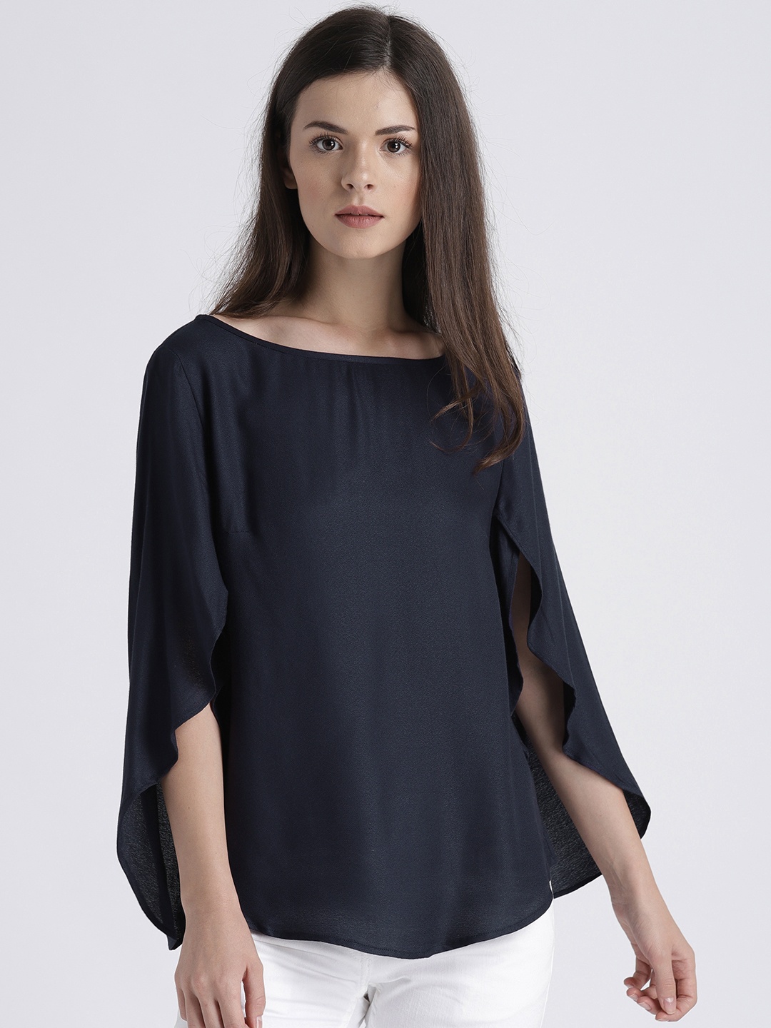 

Splash Women Navy Blue Solid Top