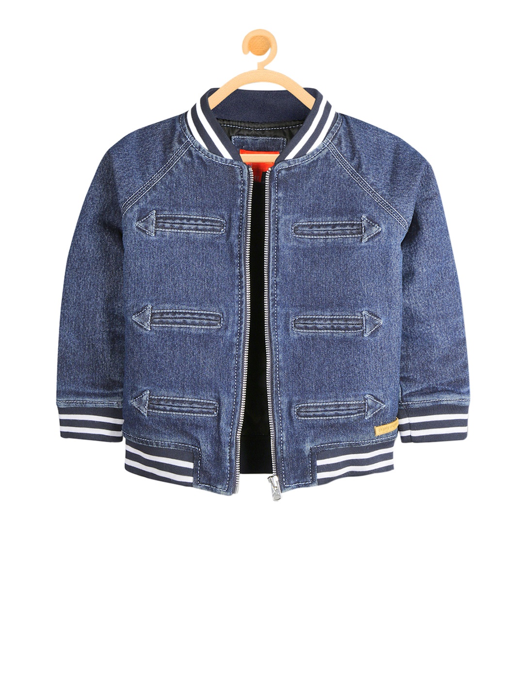 

Cherry Crumble Unisex Kids Blue Solid Tailored Jacket