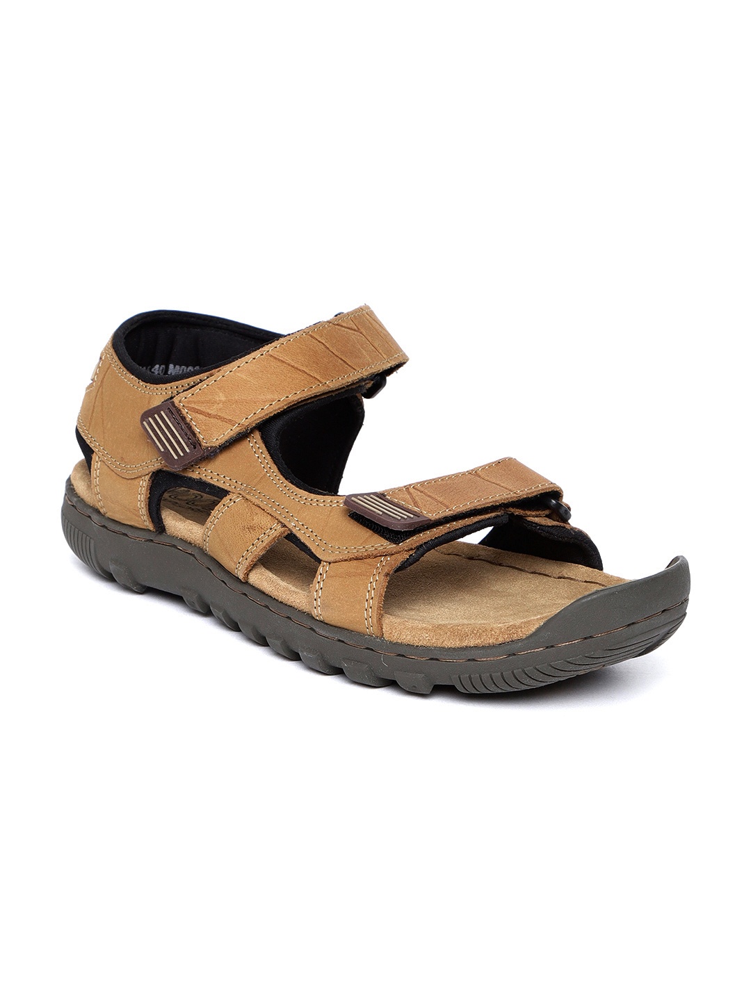 

Woodland ProPlanet Men Camel Brown Nubuck Leather Comfort Sandals
