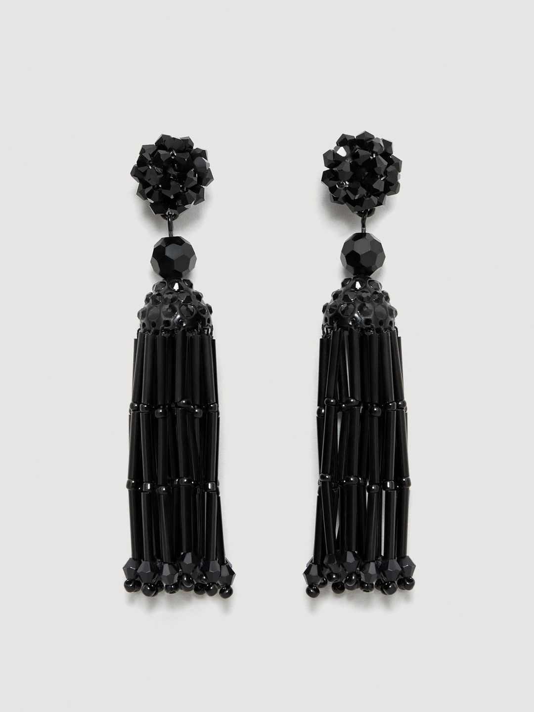 

MANGO Black Contemporary Drop Earrings
