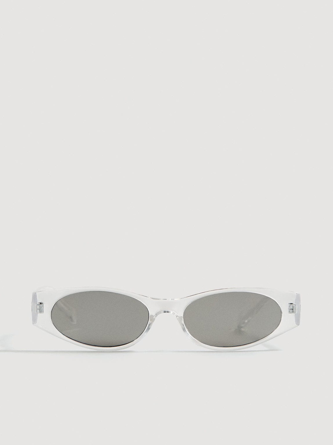 

MANGO Women Oval Sunglasses 33050599, Transparent