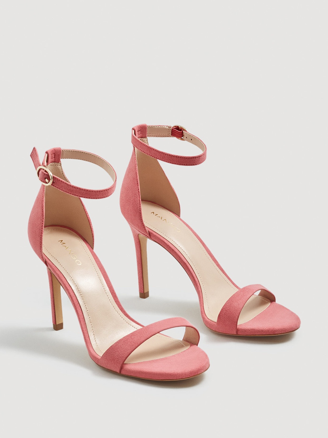 

MANGO Women Pink Solid Heels