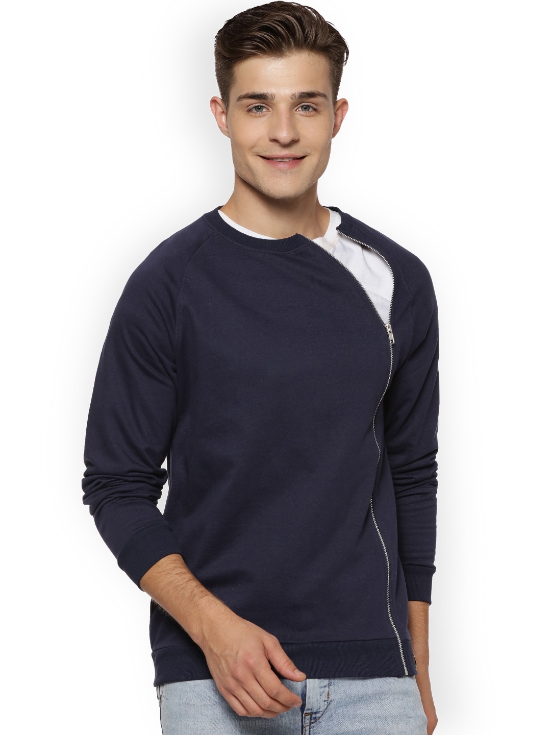 

Campus Sutra Men Blue Solid Tailored Jacket