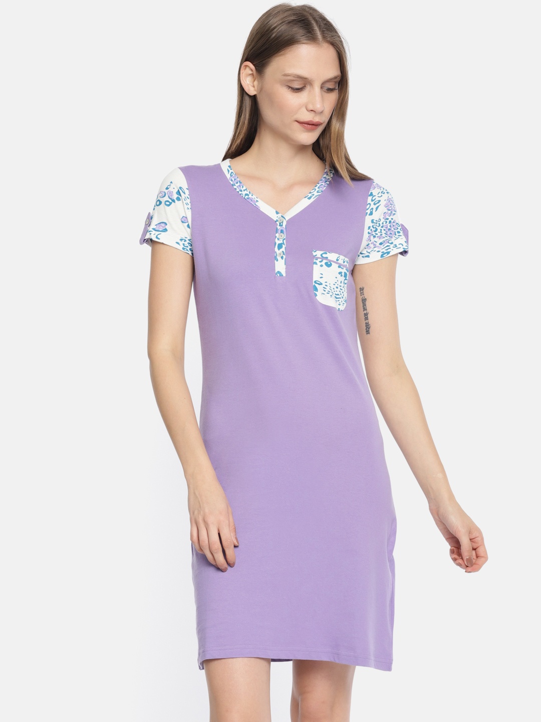 

Slumber Jill Women Purple Sleep T-shirt