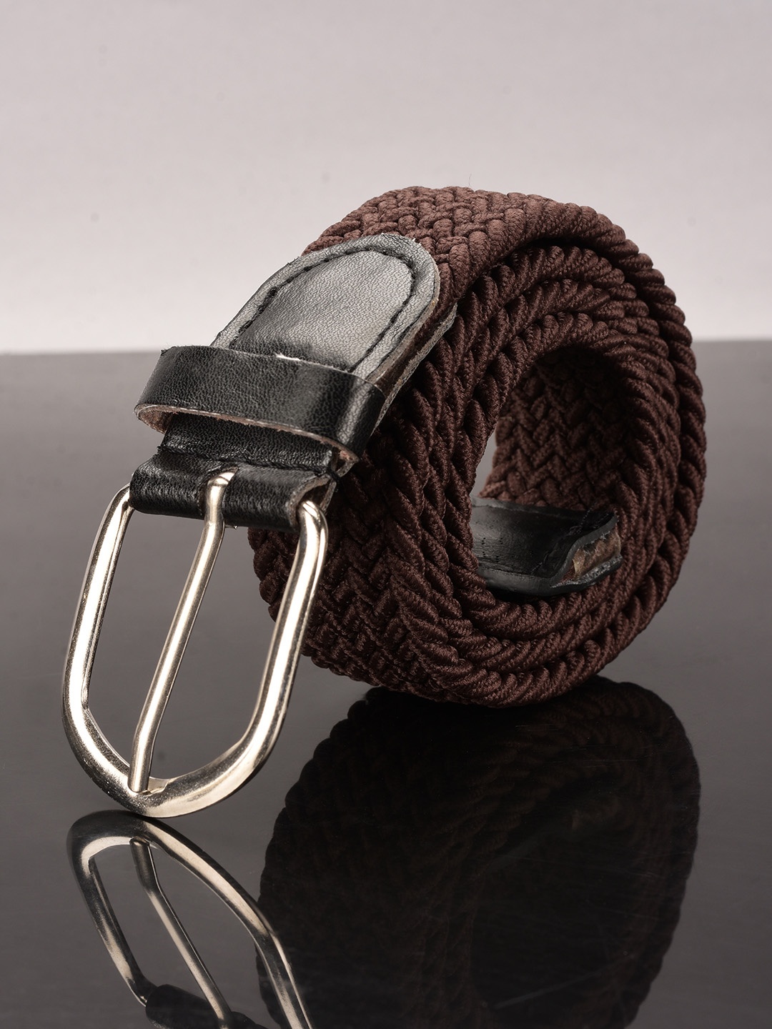 

BuckleUp Coffee Brown Woven Design Belt