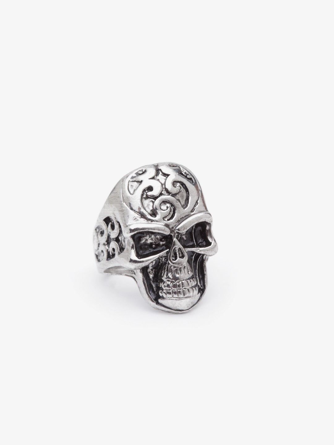 

JEWEL JUNCTION Men Silver-Toned Skull-Shaped Ring