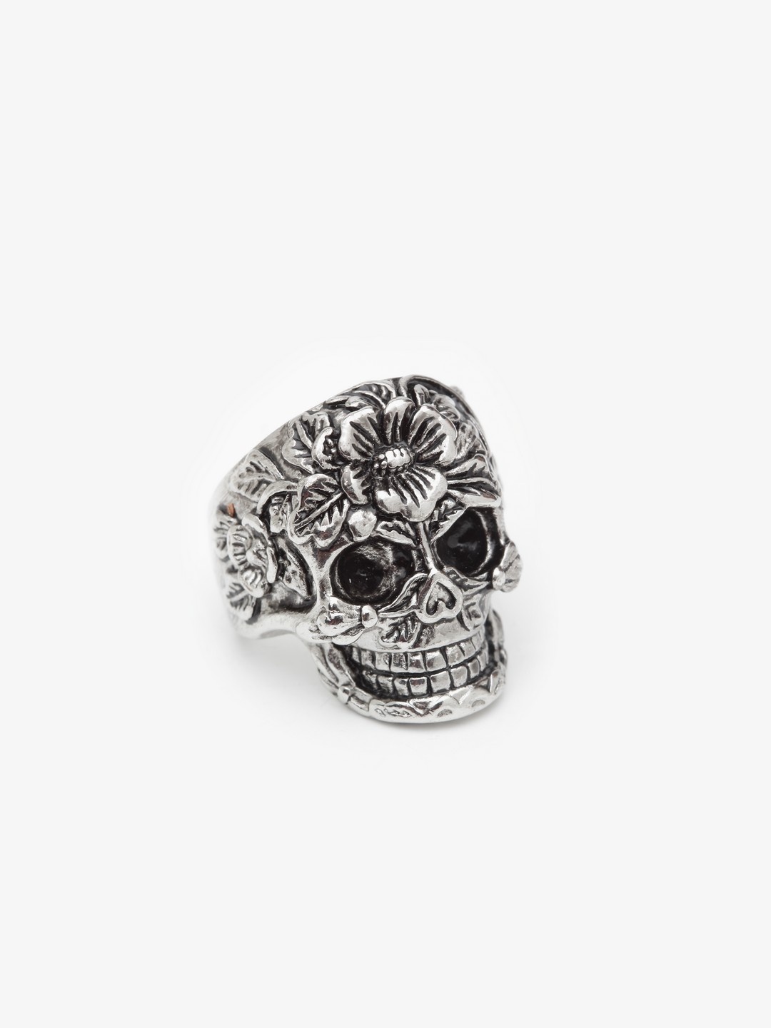 

JEWEL JUNCTION Men Silver-Toned Textured Stainless Steel Ring