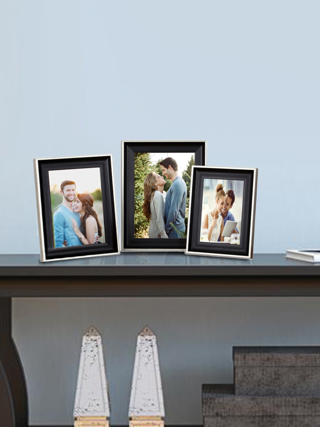 

Art Street Set of 3 Table Photo Frames, Black