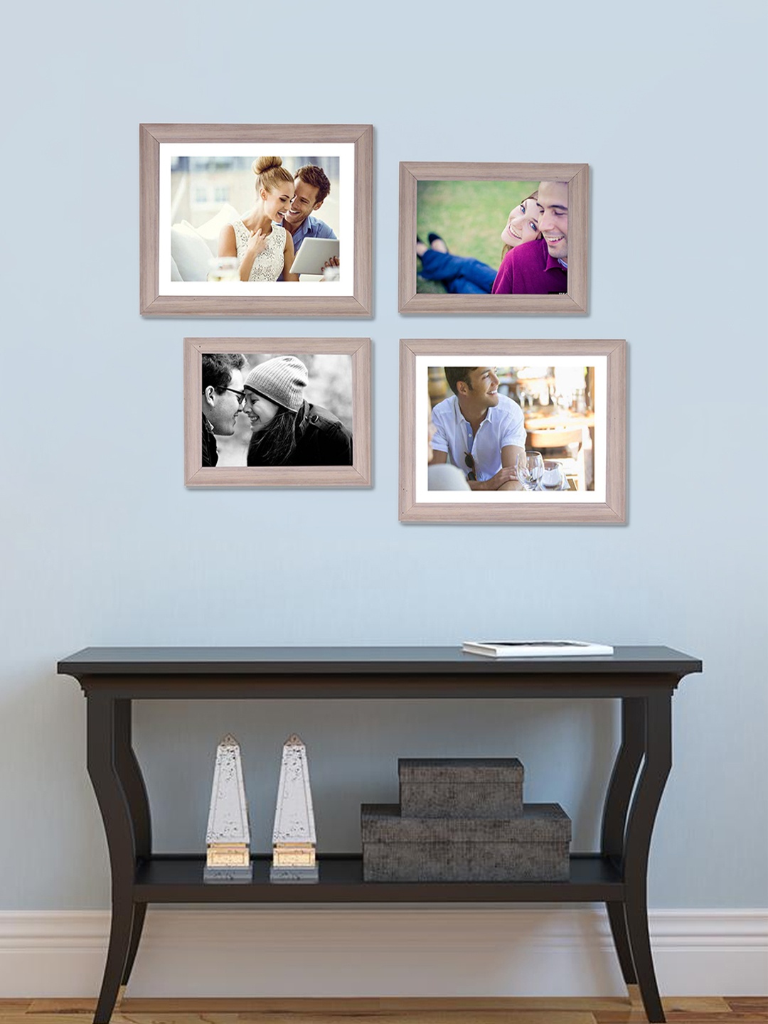 

Art Street Set of 4 Wall Photo Frames, Brown