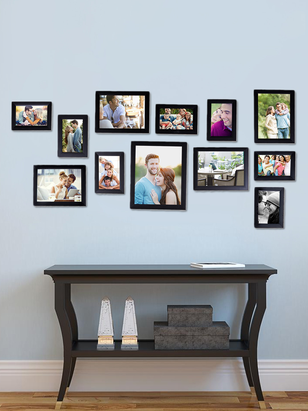 

Art Street Set of 12 Table Photo Frames, Black